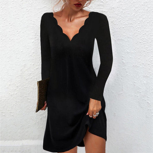 Dressbetty - V-neck Evening Night Party Clubwear Mini Dress