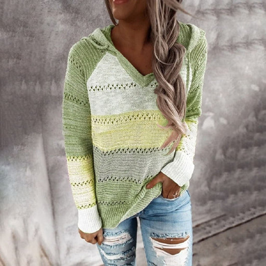 Dressbetty - Patchwork Hooded Sweater