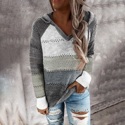 Dressbetty - Patchwork Hooded Sweater