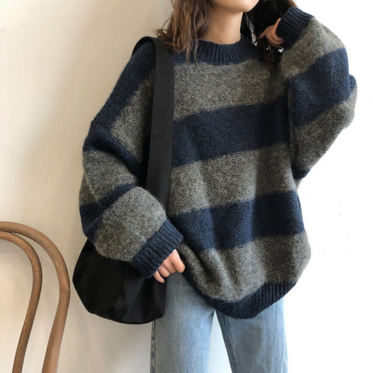 Dressbetty - Knitted Striped Sweater