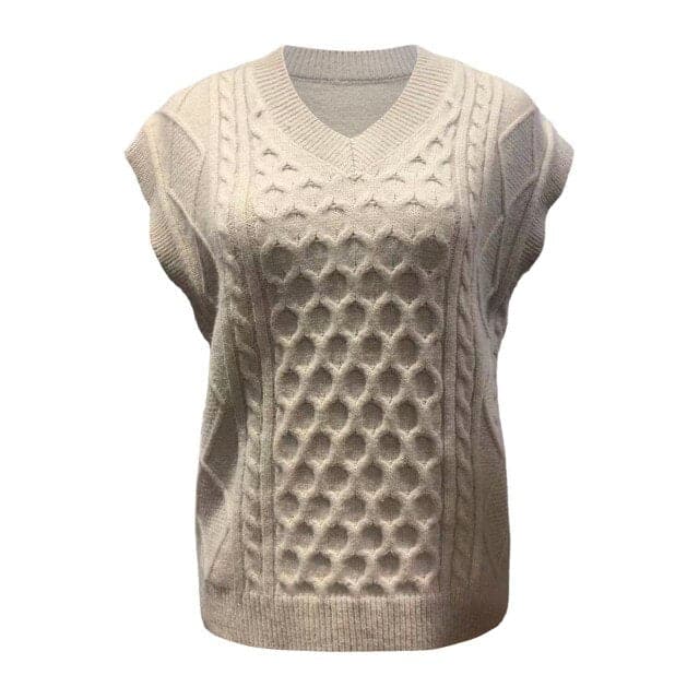 Dressbetty - Preppy Style Sleeveless Vest Sweater