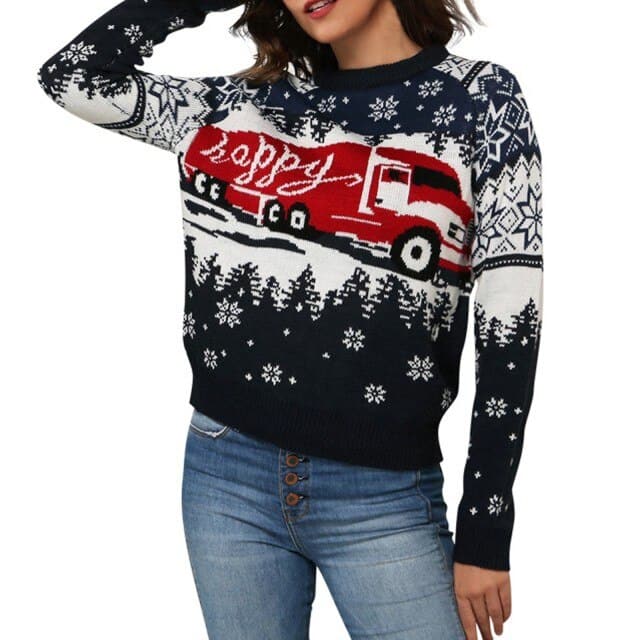 Dressbetty - Christmas Sweater Harajuku Knitted Little Penguin Cartoon Pullover O-neck Oversize Sweaters