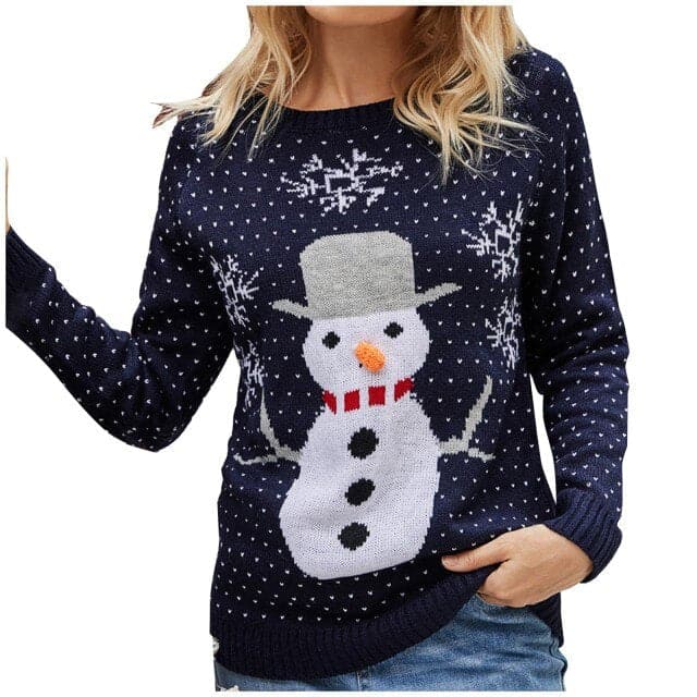 Dressbetty - Christmas Sweater Harajuku Knitted Little Penguin Cartoon Pullover O-neck Oversize Sweaters