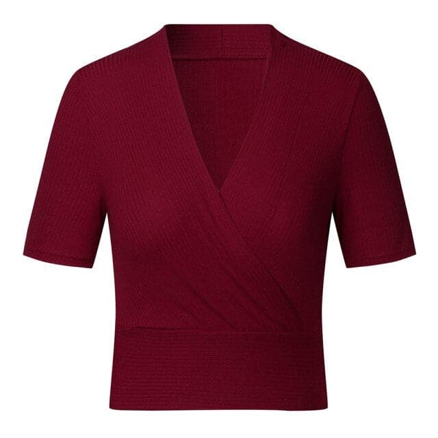 Summer Deep V Neck Blouse Tops