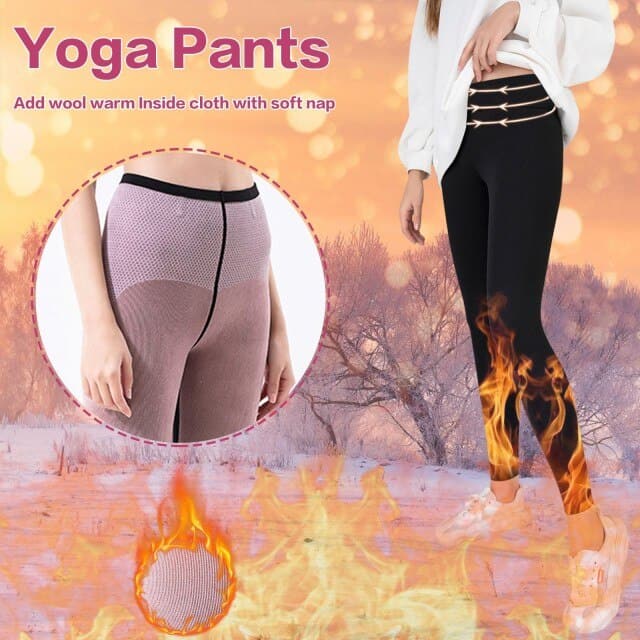 Winter Warm Leggings Thickened Plus Velvet Soft Hip Pants Yoga Running Fitness Pants Slimming Thermal Leggings