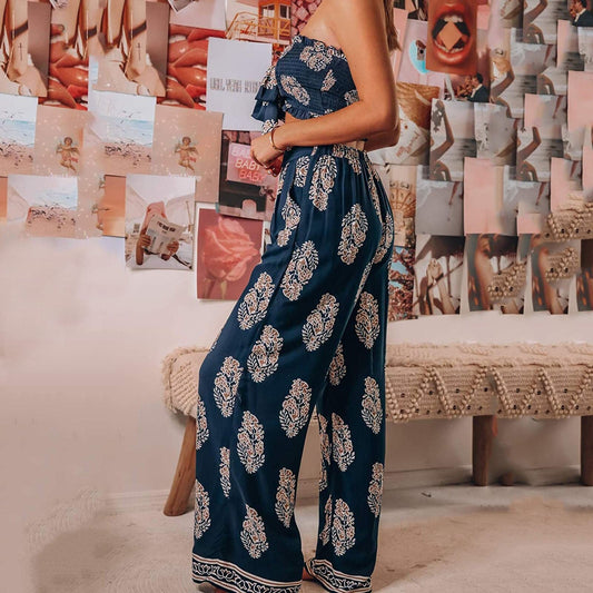 Camis Crop Tops Long Pants 2 Piece Set