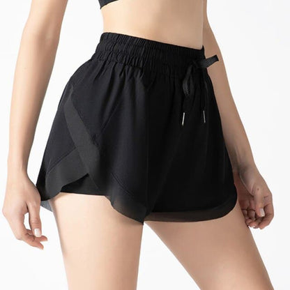 Summer Running Shorts 2 in 1 Double Layer Sports Shorts Stretch Athletic Quick Dry Shorts Gym Loose Breathable Yoga Shorts