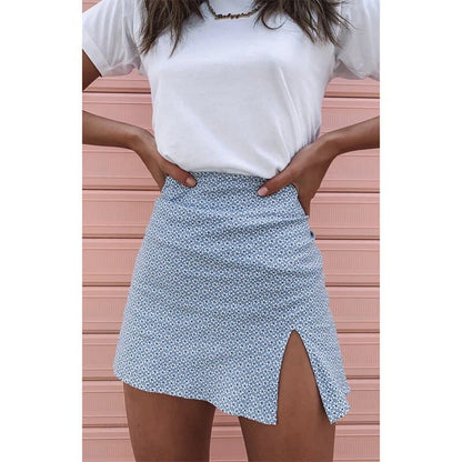 Wrapped in Cocktails High Waist Soft Mini Skirt