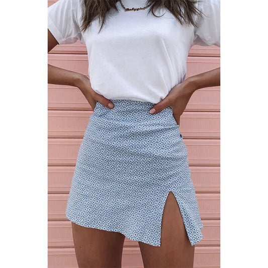 Wrapped in Cocktails High Waist Soft Mini Skirt