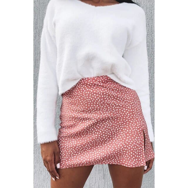 Wrapped in Cocktails High Waist Soft Mini Skirt