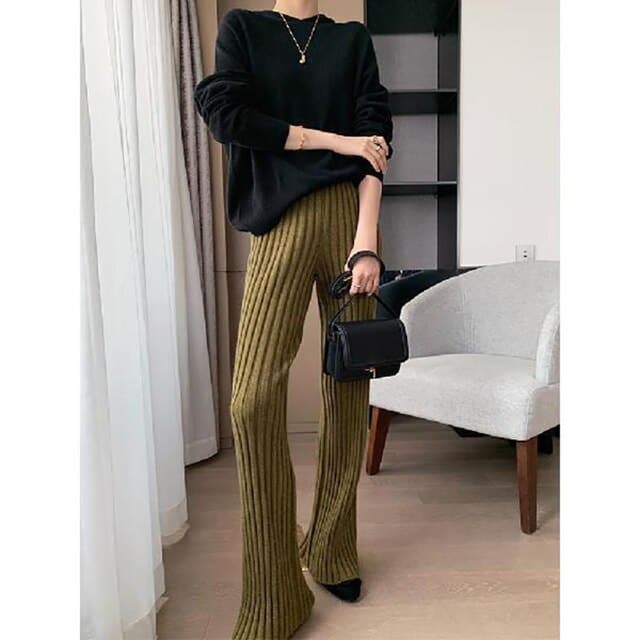 Dressbetty - Pants New Knitted Wide-leg Pants