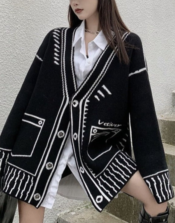 Andrea Graphic Cardigan
