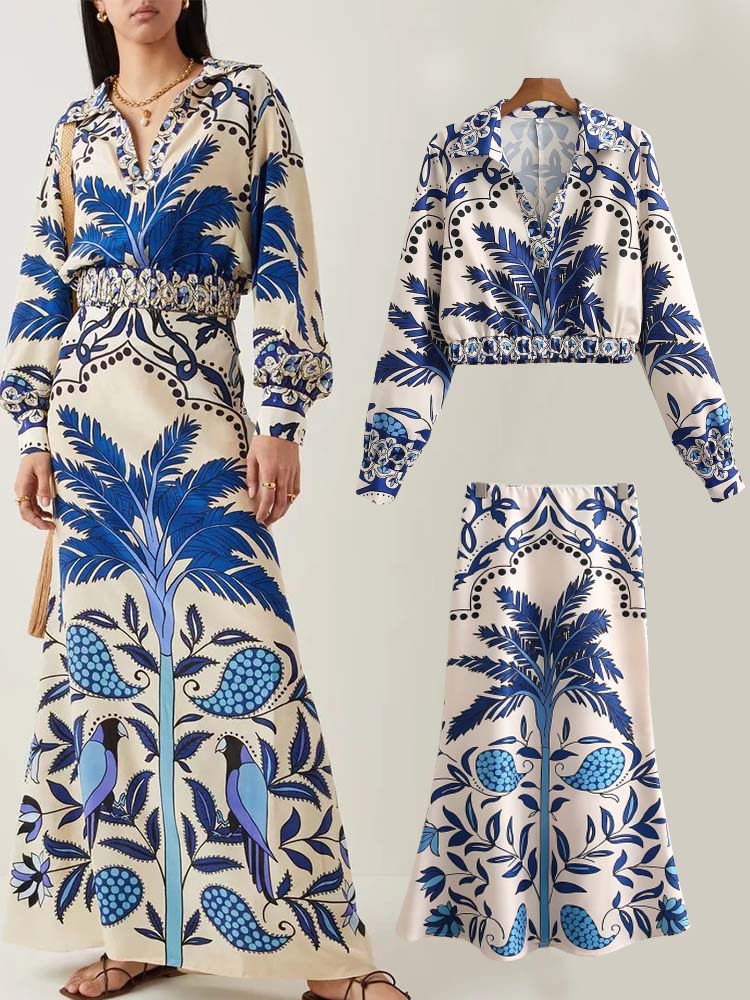 Mia Blouse & Long Skirt Set