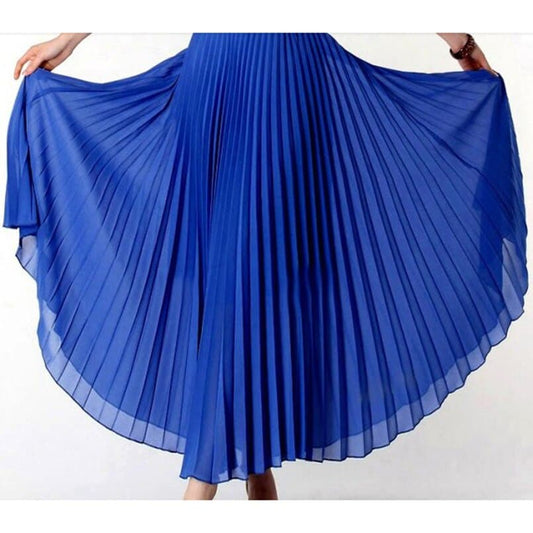 High Waist Pleated Maxi Skirts