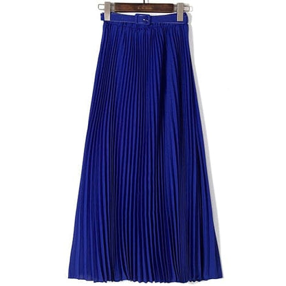 High Waist Pleated Maxi Skirts