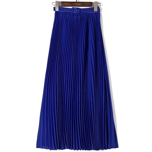 High Waist Pleated Maxi Skirts