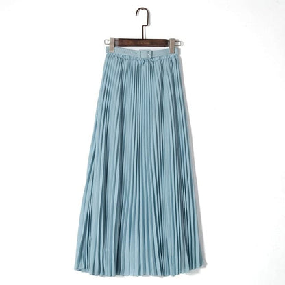 High Waist Pleated Maxi Skirts