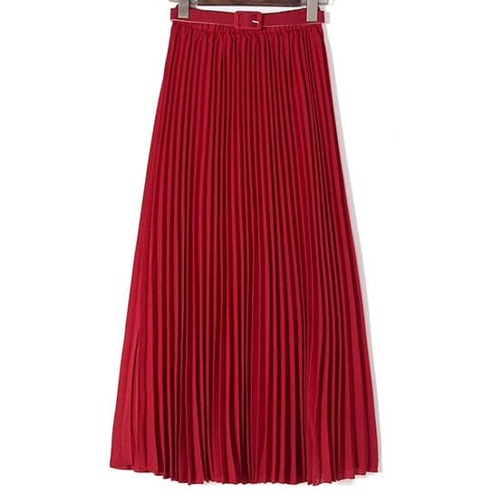 High Waist Pleated Maxi Skirts
