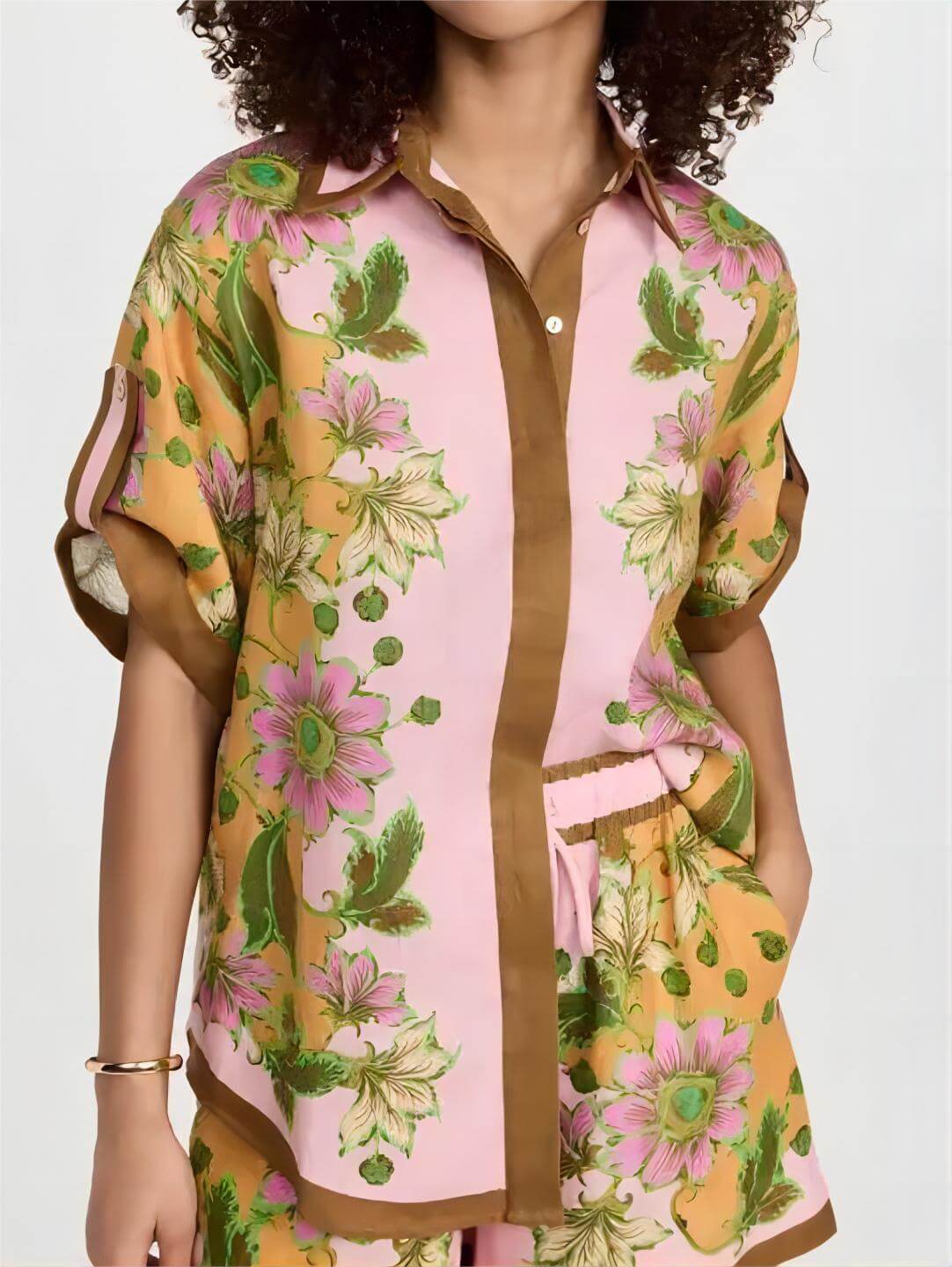 Retro Loose Shorts Set