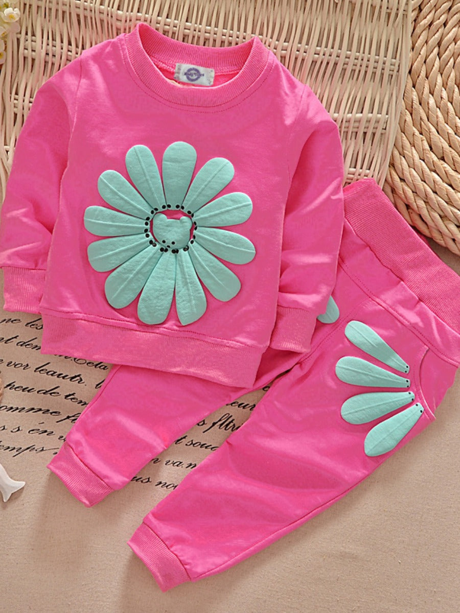 Cotton Girl Decor Pocket Design Pants Set Ar5047