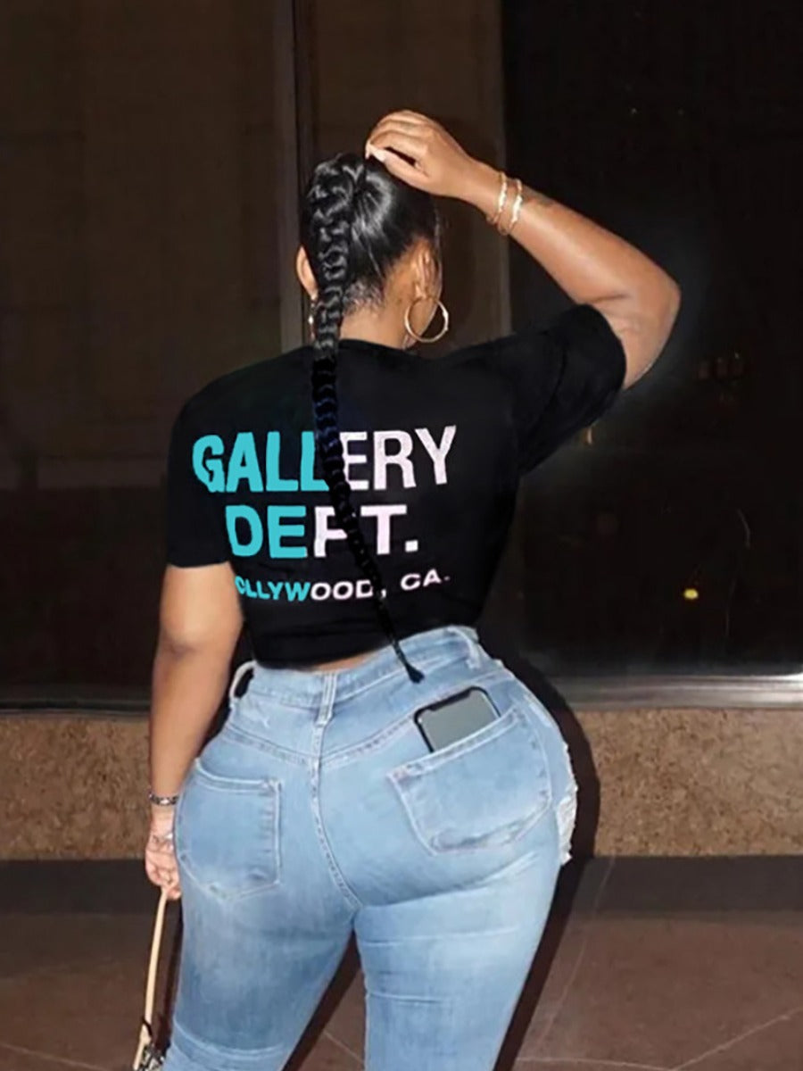 Gallery Dept Letter Print T-shirt Ar506