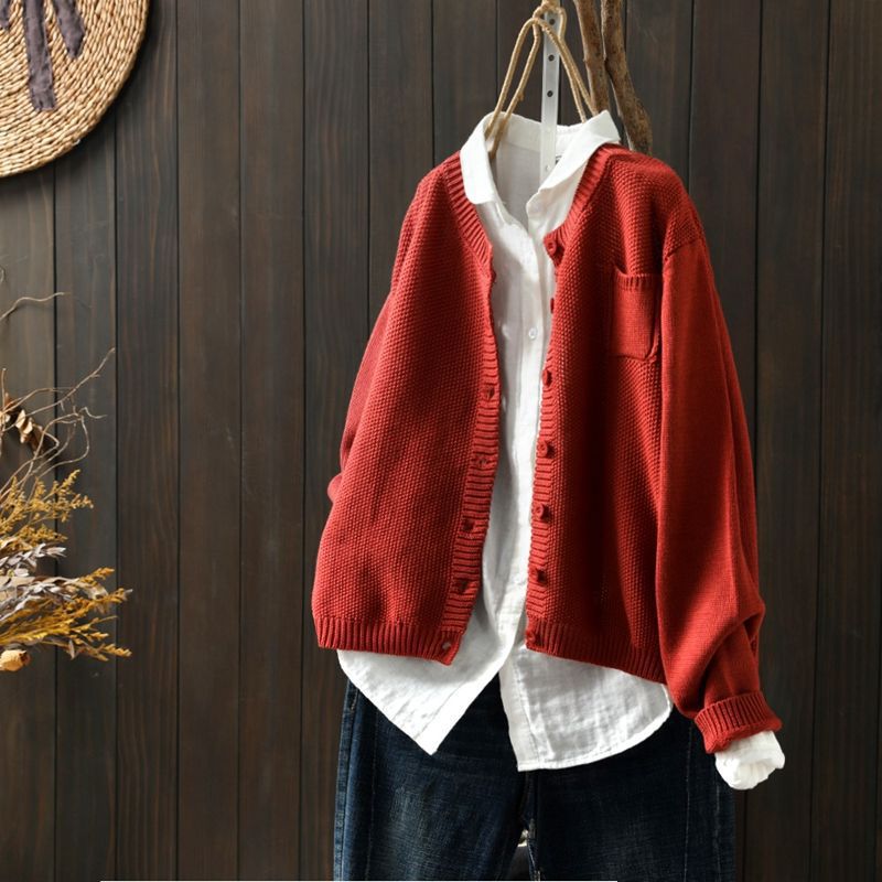 Sarah | Comfy Knit Cardigan With Button Detail for
