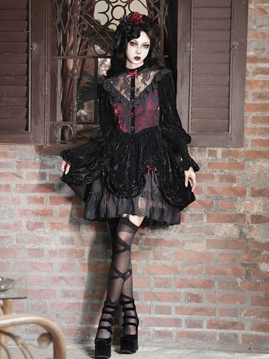 Gothic Lolita Velvet Dress
