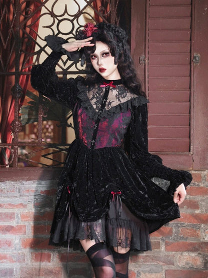 Gothic Lolita Velvet Dress