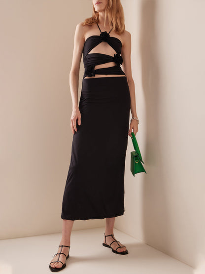 Beach Vacation Three-dimensional Color Maxi Dress