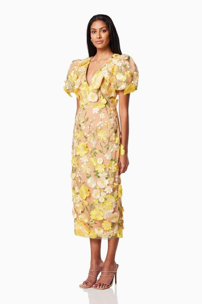 Sally V-neck Midi Dress