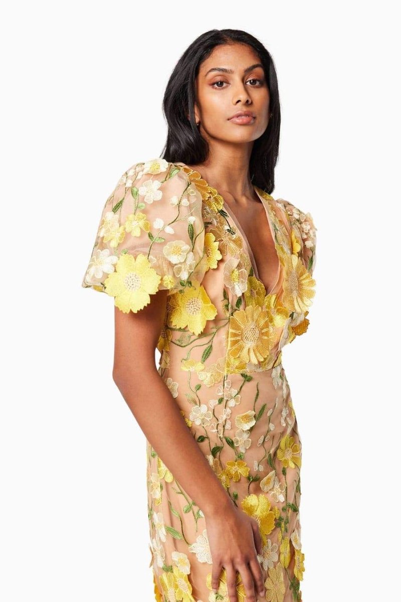 Sally V-neck Midi Dress