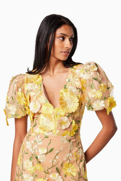 Sally V-neck Midi Dress