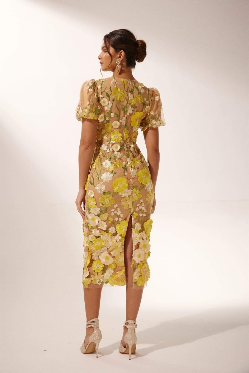 Sally V-neck Midi Dress