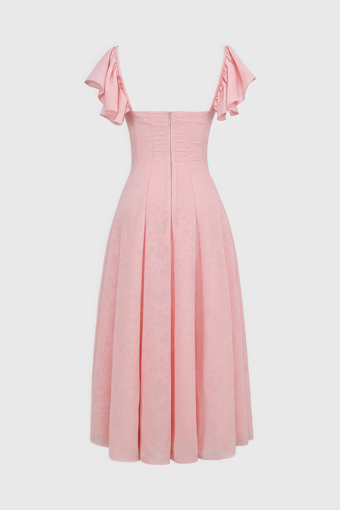 Kinsle Pink Jacquard Midi Dress