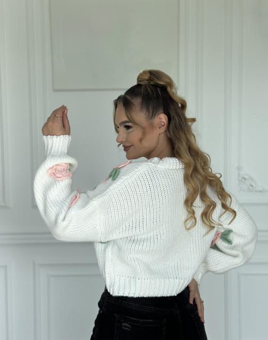 Selena Rose Knit Sweater Cardigan