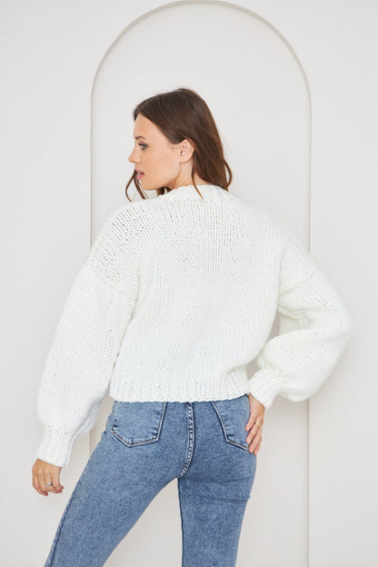 Selena Rose Knit Sweater Cardigan
