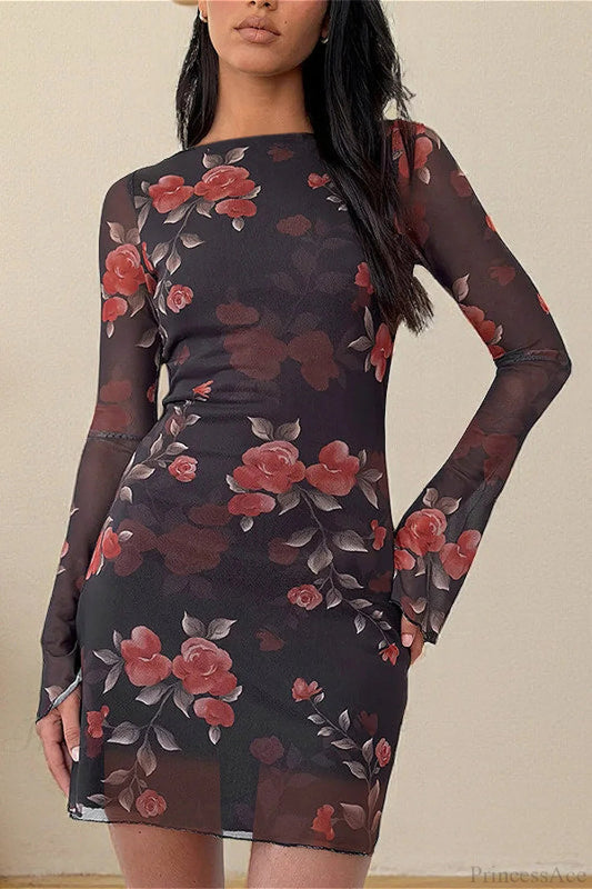 Tulle Fitted Mini Dress