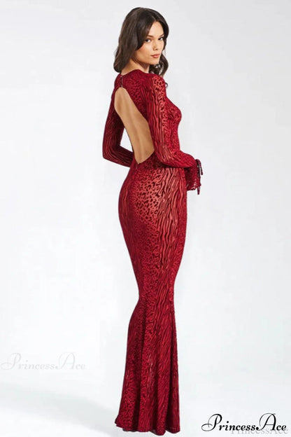 Leopard Print Party Maxi Dress