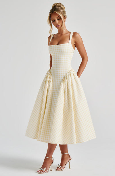 Serenity - Modern Elegance Midi Dress