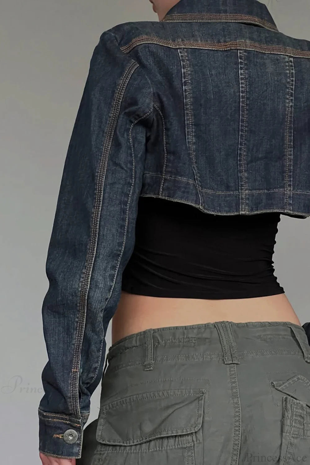 Short Denim Retro Washed Lazy Shirt Coat