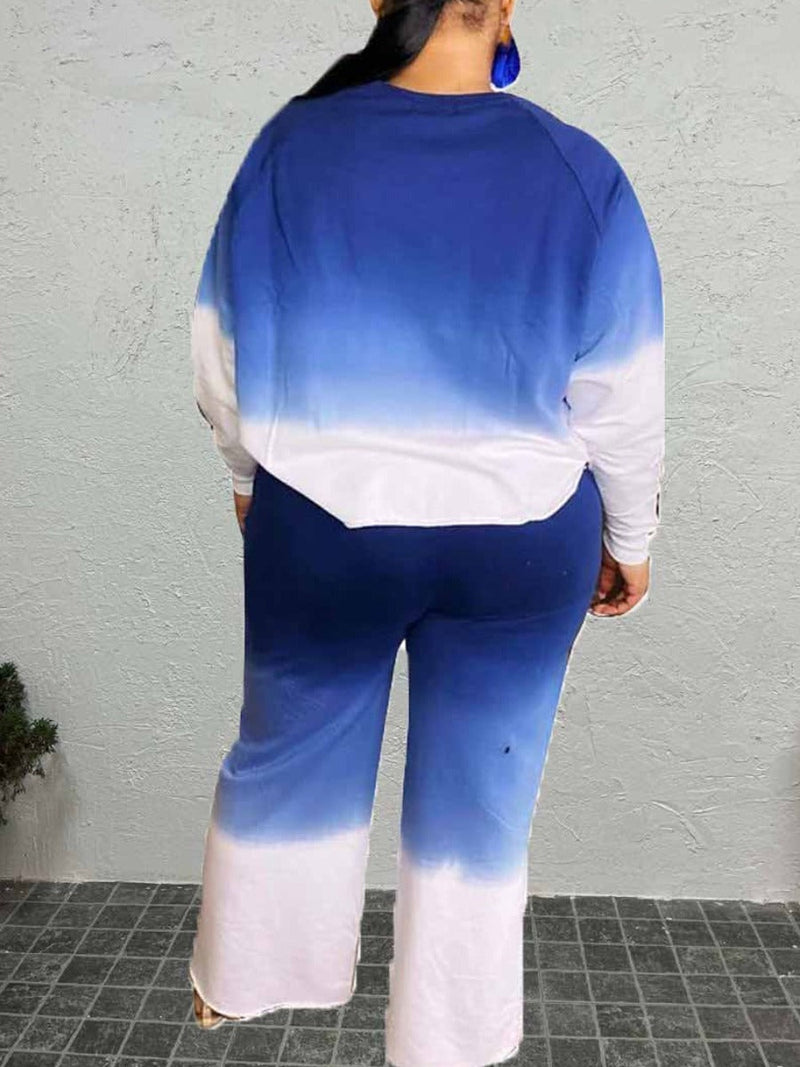 Gradient Loose Pants Set Ac201