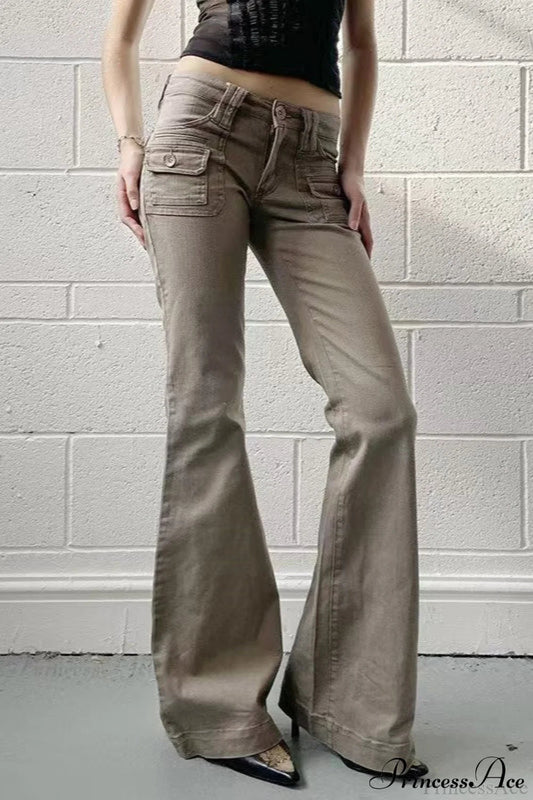 Skinny Low Rise Bootcut Cargo Pants