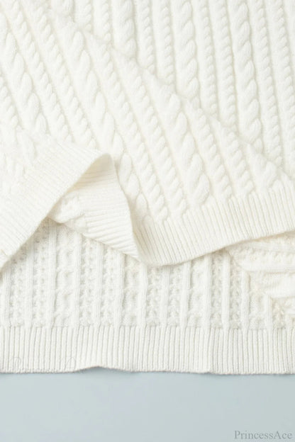 Soft Cable Knit Sweater Pants Two Piece Set