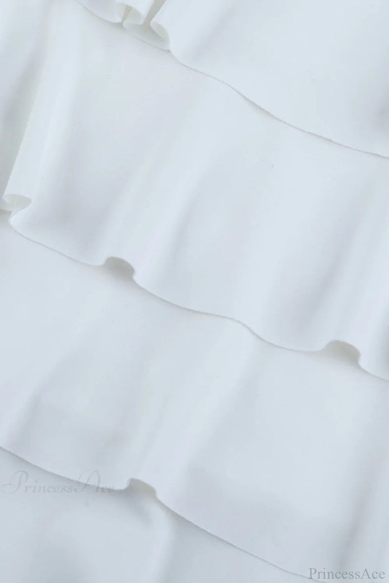 Crew Neck Slim High Waist Puff Mini Dress