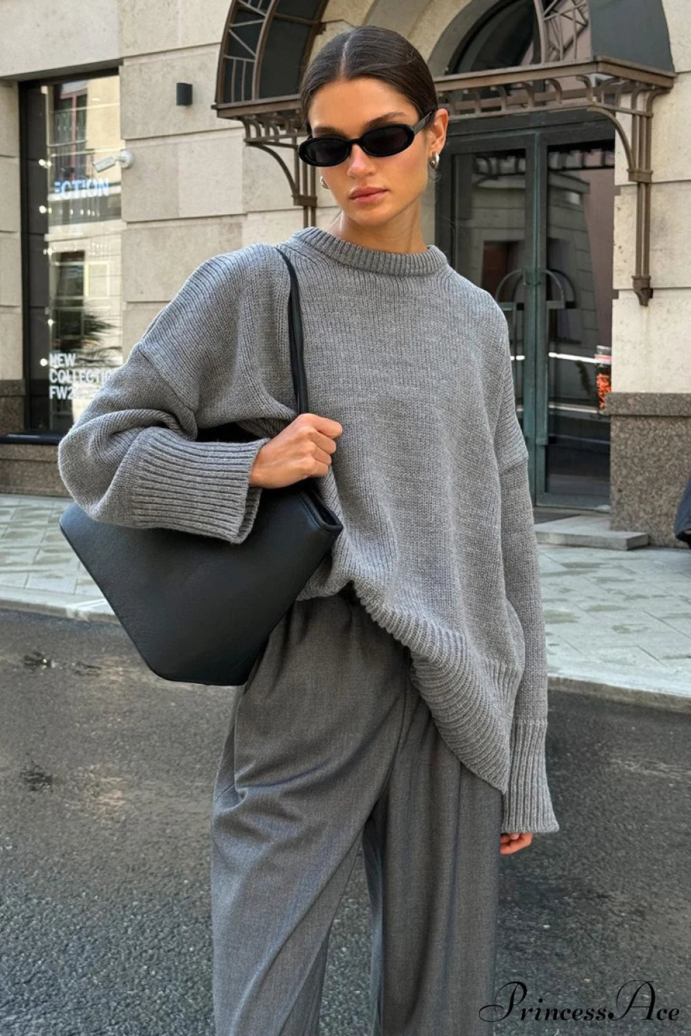 Knit Crew Neck Sweater