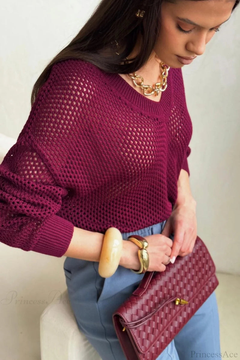 Minimalist Cutout Cropped Sweater