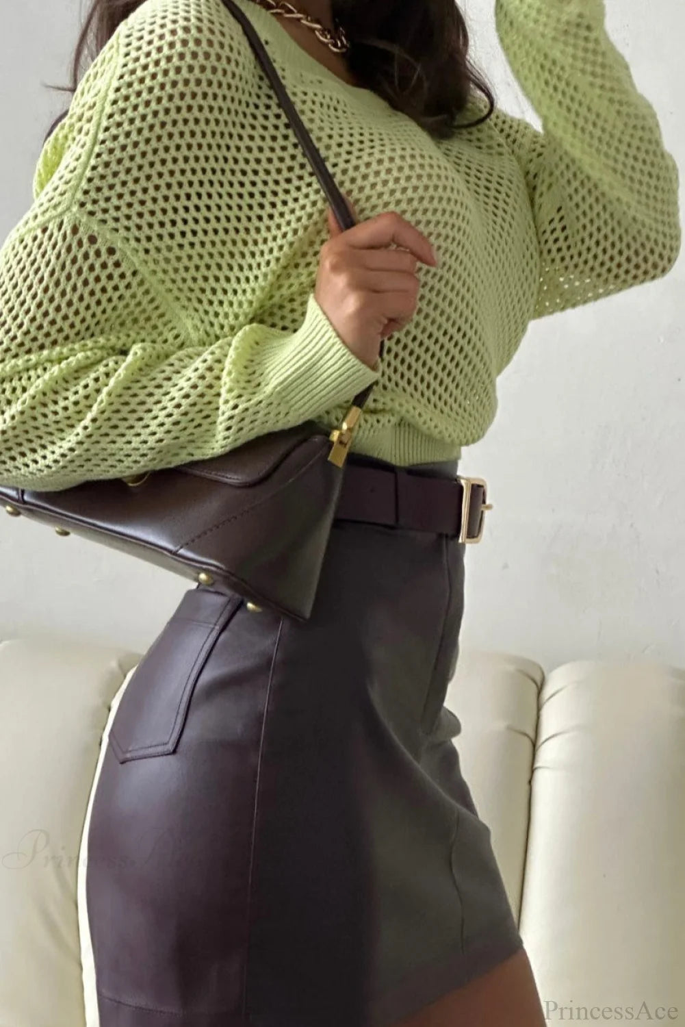 Minimalist Cutout Cropped Sweater