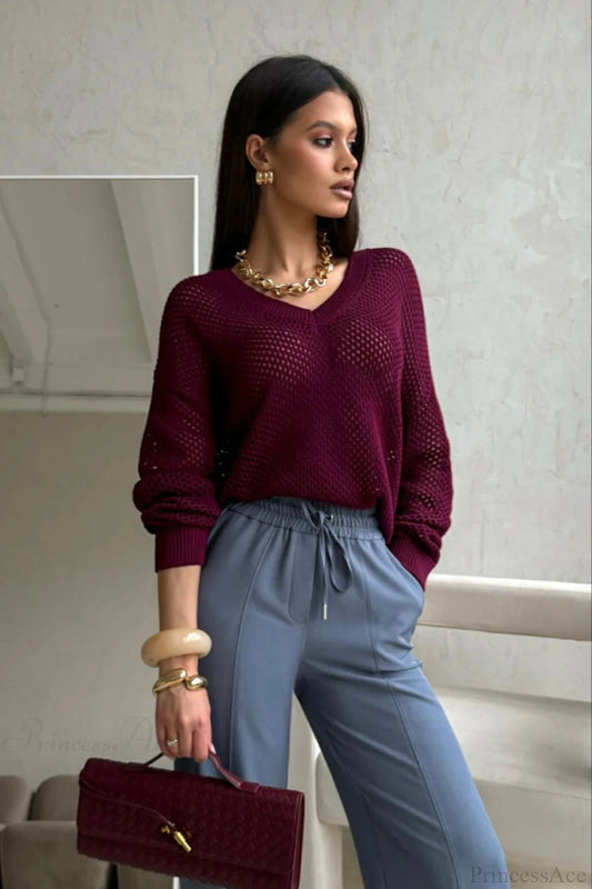 Minimalist Cutout Cropped Sweater