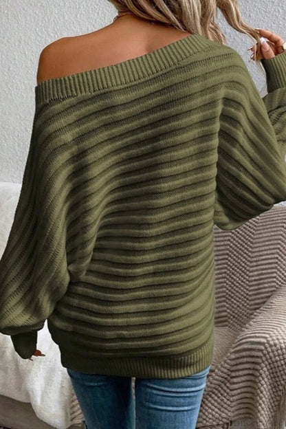 Off-the-shoulder Batwing Sleeve Sweater