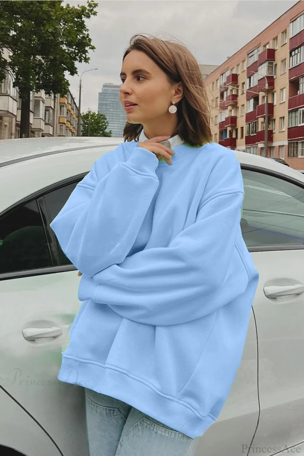 Oversize Relaxed Pullover Sweatshirts